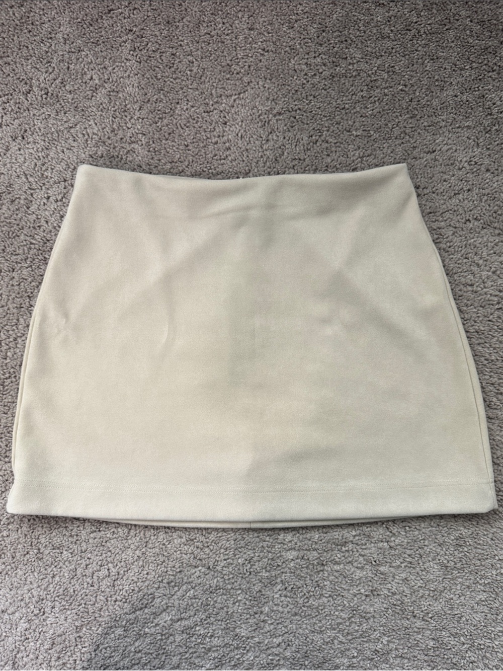Pink Lily Cream Mini Skirt